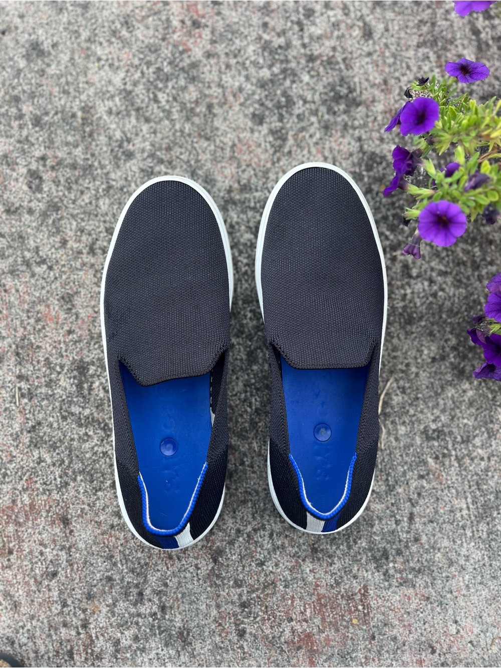 Rothy’s The Original Slip-On Sneakers Classic Black size 7